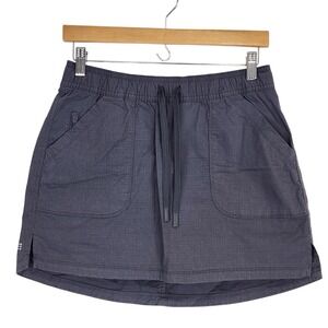Title Nine Scout Ripstop Skort Gray XS Hiking Skirt Pockets TN-610907 Outdoor